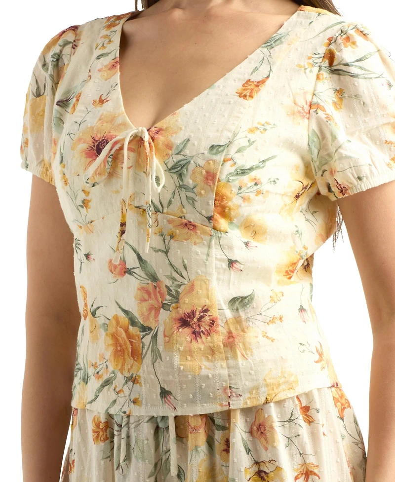 Bcx Women's Textured V-Neck Top