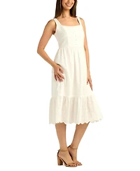 Bcx Women's Square Neck Midi Dress