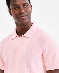 Club Room Men's Short-Sleeve Linen and Cotton Engineer Sweater, Macy's Exclusive