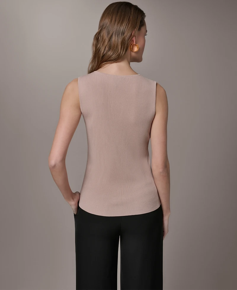 Donna Karan New York Women's Sleeveless Keyhole Sweater