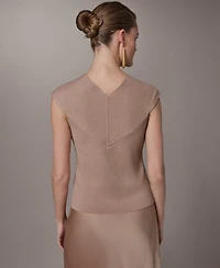 Donna Karan New York Women's Criss Cross V-Neck Sweater