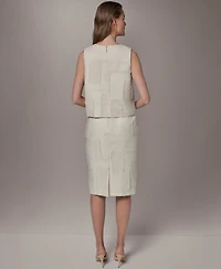 Donna Karan New York Women's Side Slit Crop Top