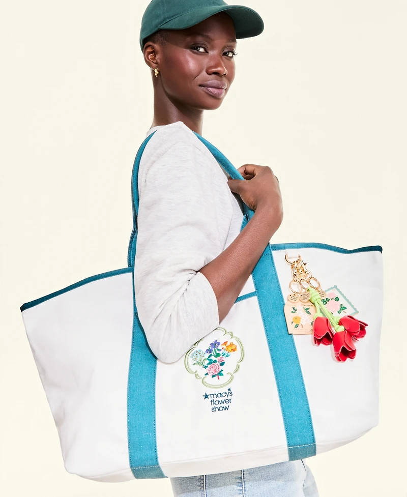 Macy's Flower Show Flower Show Medallion Oversized Market Tote, Macy's Exclusive