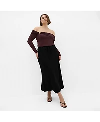 City Chic Women's Plus Buckle Detail Top