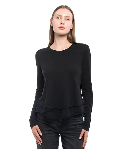 Wilt Clothing Women's Long Sleeve Mock Layer Tee