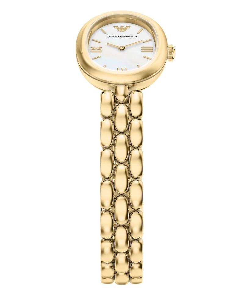 Emporio Armani Women's Quartz Two-Hand Gold Stainless Steel Watch, 28mm