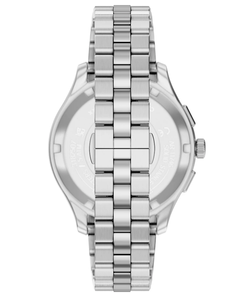 Emporio Armani Men's Quartz Chronograph Silver Stainless Steel Watch, 42mm