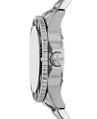 Emporio Armani Men's World Explorer Solar Three Hand Silver Stainless Steel Watch, 42mm