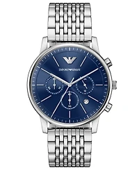 Emporio Armani Men's Quartz Chronograph Silver Stainless Steel Watch