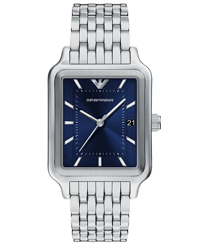 Emporio Armani Men's Quartz Three-Hand Silver Stainless Steel Watch