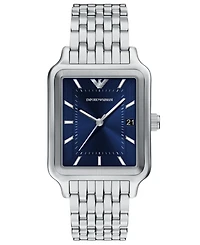 Emporio Armani Men's Quartz Three-Hand Silver Stainless Steel Watch