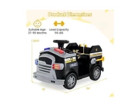 Slickblue Kids 12V Fire Truck Ride-On with Tools for Ages 37-95 Months
