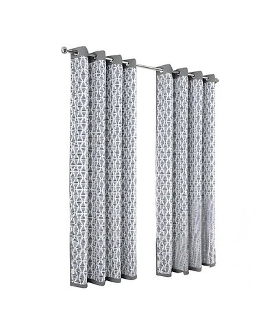 Olivia Gray 100% Polyester 190 Gsm Justice Reversible Blackout Grommet Curtain Panel 54" x 84"