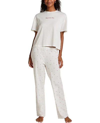 Hunkemoller Women's Pyjama Set Cotton Print