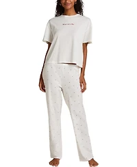 Hunkemoller Women's Pyjama Set Cotton Print