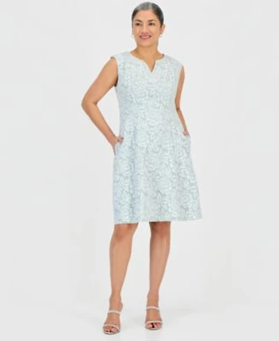Connected Petite Notch Neck Sleeveless Sheath Dress
