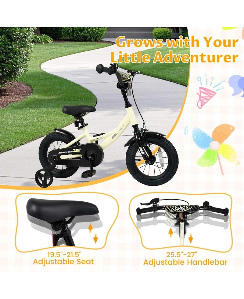 Mecale Kids Bike Sport Bicycle with Removable Training Wheels