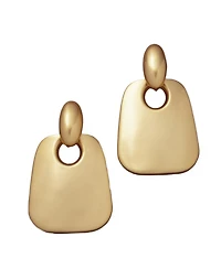 Donna Karan Gold-Tone Oversized Door Knocker Earrings