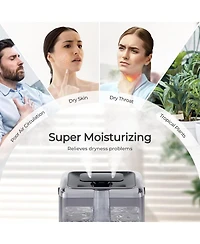 6L Cold Mist Humidifier with Oil Diffuser and Double Mist Outlets - Black