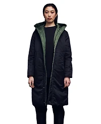 Caalo Women's Sustainable Reversible Satin Down Coat