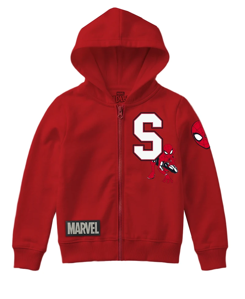 Spider-Man Boys' 2T-7 Short-Sleeve T-Shirt, Sweatshirt and Shorts, 3-Piece Set