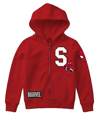 Spider-Man Boys' 2T-7 Short-Sleeve T-Shirt, Sweatshirt and Shorts, 3-Piece Set