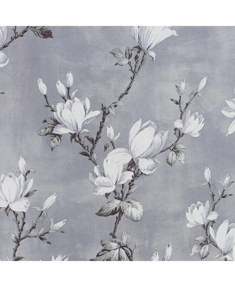 Olivia Gray Blossom Printed Blackout Grommet Curtain Panel