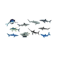 Safari Ltd Pelagic Fish Toob – Hand Painted Marine Life Figurines Set Featuring Sharks, Swordfish