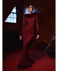 Miss Circle Women's Mellie Regular-Length Rhinestone Mermaid Gown