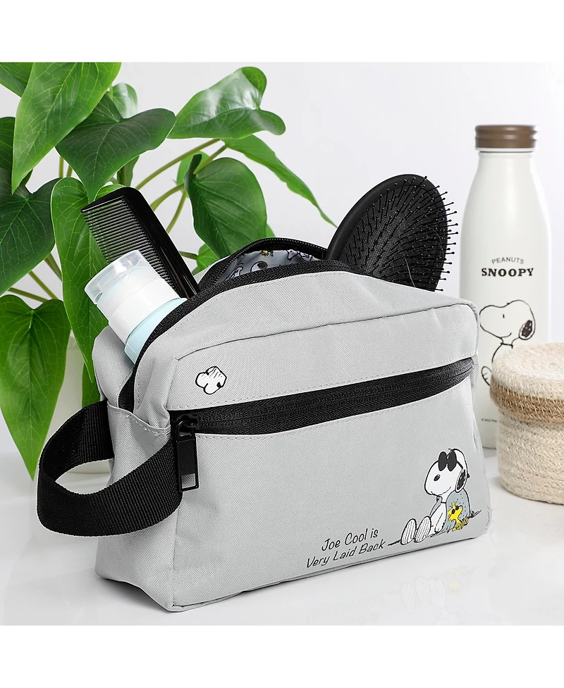 Peanuts Snoopy Belt Bag, Zip Waist Pack, Grey Travel Pouch