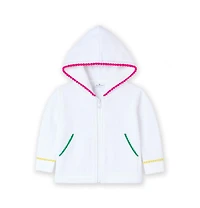 Florence Eiseman Little Girls Terry Hoodie with Pom