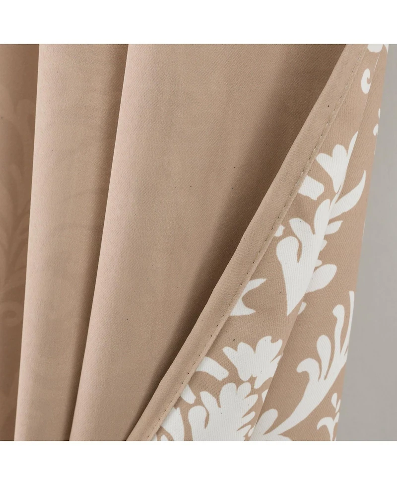 Olivia 100% Polyester 190 Gsm Cressida Reversible Grommet Curtain Panel 54" x 90