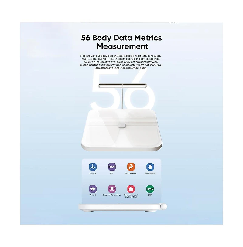 Sugift Smart Body Fat Scale with WiFi & Bluetooth, 56 Data Metrics