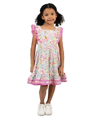 Rare Editions Girls' 2T-6X Knit Print Square Neck Dress