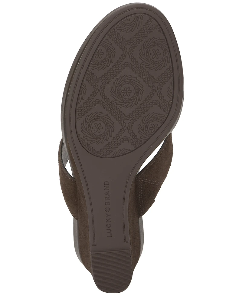 Lucky Brand Women's Libbie Thong Platform Wedge Sandals