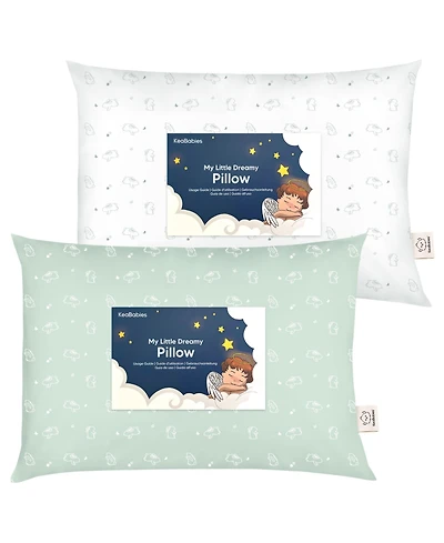 KeaBabies Toddler 2pk Pillow, Soft Organic Cotton Pillows for Sleeping, 13X18 Pillow