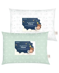 KeaBabies Toddler 2pk Pillow, Soft Organic Cotton Pillows for Sleeping, 13X18 Pillow