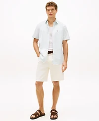 Tommy Hilfiger Men's Striped Short-Sleeve Oxford Shirt