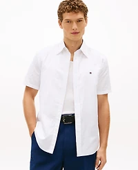 Tommy Hilfiger Men's Short-Sleeve Pigment-Dyed Linen Button-Front Shirt