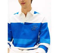 Tommy Hilfiger Men's Relaxed-Fit Stripe Rugby Polo Shirt