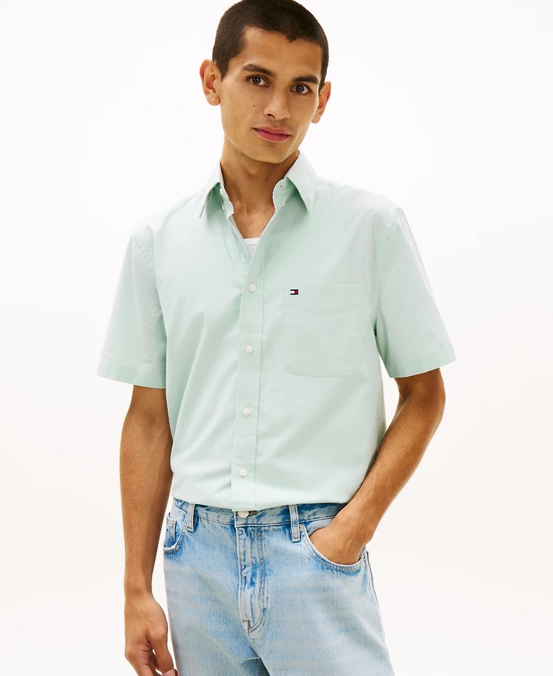 Tommy Hilfiger Men's Short-Sleeve Oxford Shirt