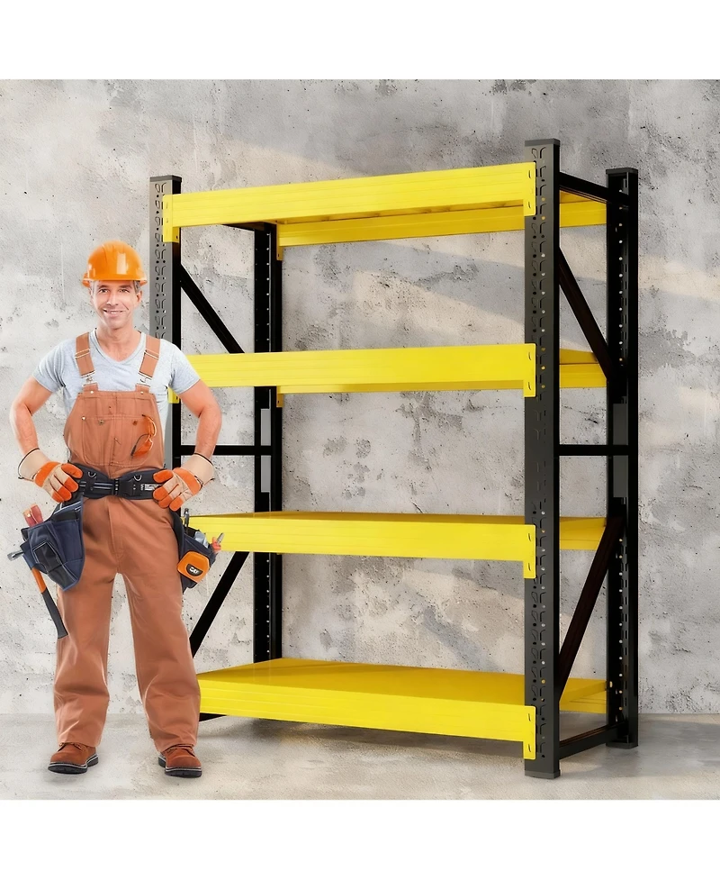 Yigii Metal Garage Shelving, Adjustable, Easy Assembly