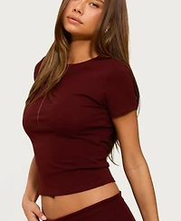 Edikted Women's Emelia Fitted T Shirt