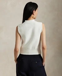 Polo Ralph Lauren Women's Ribbed Collar Sleeveless Sweater