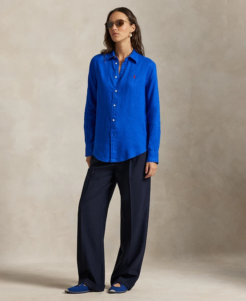 Polo Ralph Lauren Women's Point Collar Long-Sleeve Shirt
