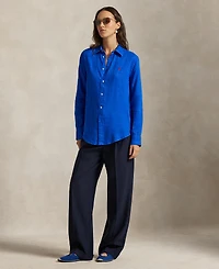 Polo Ralph Lauren Women's Point Collar Long-Sleeve Shirt