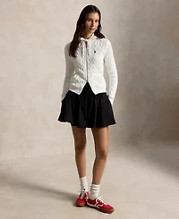 Polo Ralph Lauren Women's Mid-Rise Flounce A-Line Mini Skirt