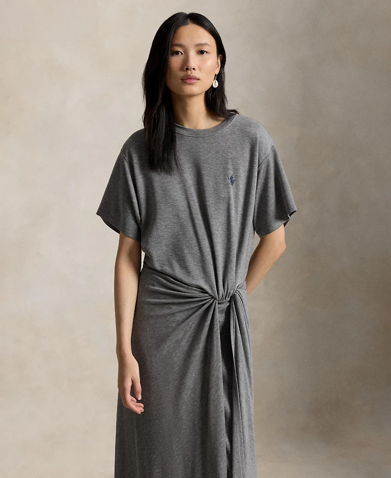 Polo Ralph Lauren Women's Crewneck Twist Detail T-Shirt Dress