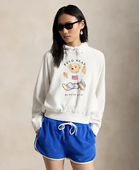 Polo Ralph Lauren Women's Drawstring Hood Raglan Sleeves Sweatshirt
