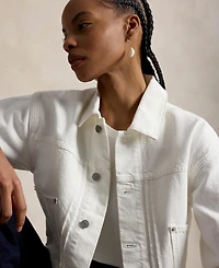 Polo Ralph Lauren Women's Spread Collar Long-Sleeve Trucker Denim Jacket